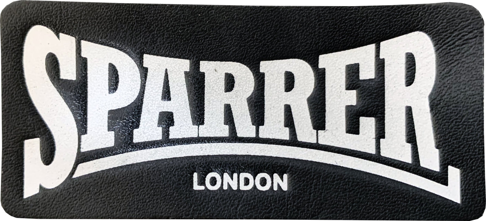 A black rectangular patch featuring the Cock Sparrer logo in large white block letters with London in smaller white text below—perfect for customizing your Cock Sparrer bomber jacket.