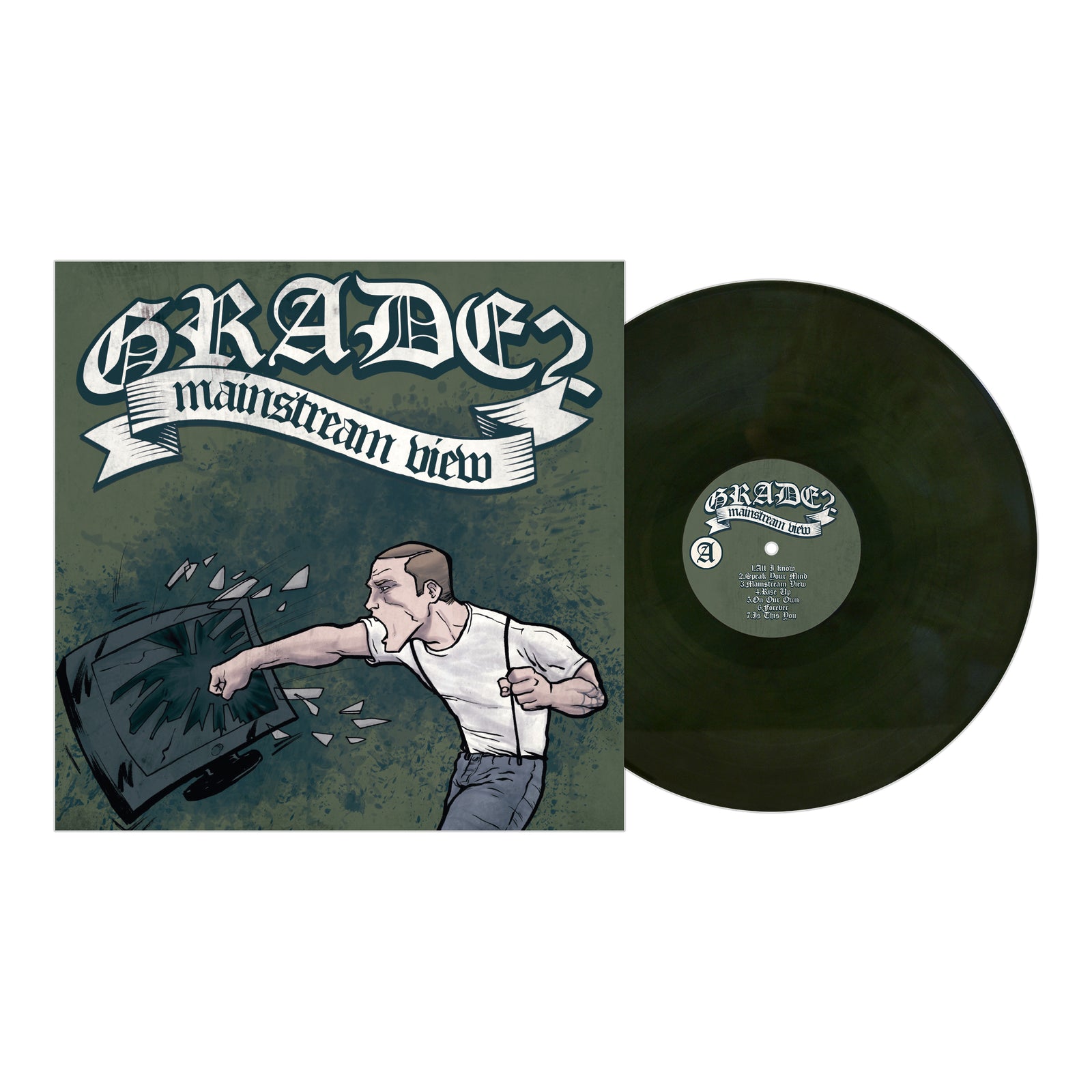 Grade 2 - Mainstream View Green Galaxy Vinyl LP