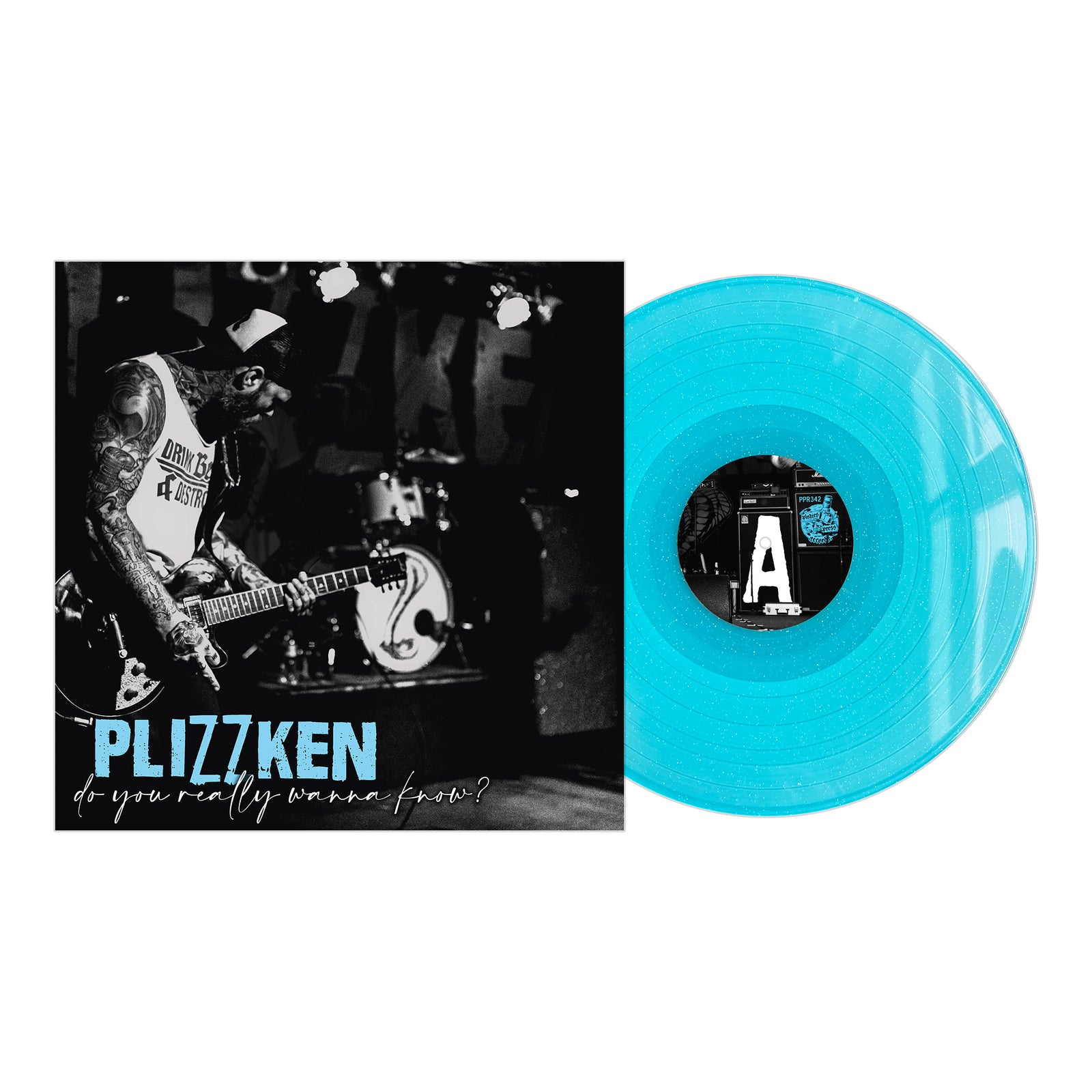 Plizzken -Do You Really Wanna Know? - Electric Blue W/ Glitter - Vinyl LP