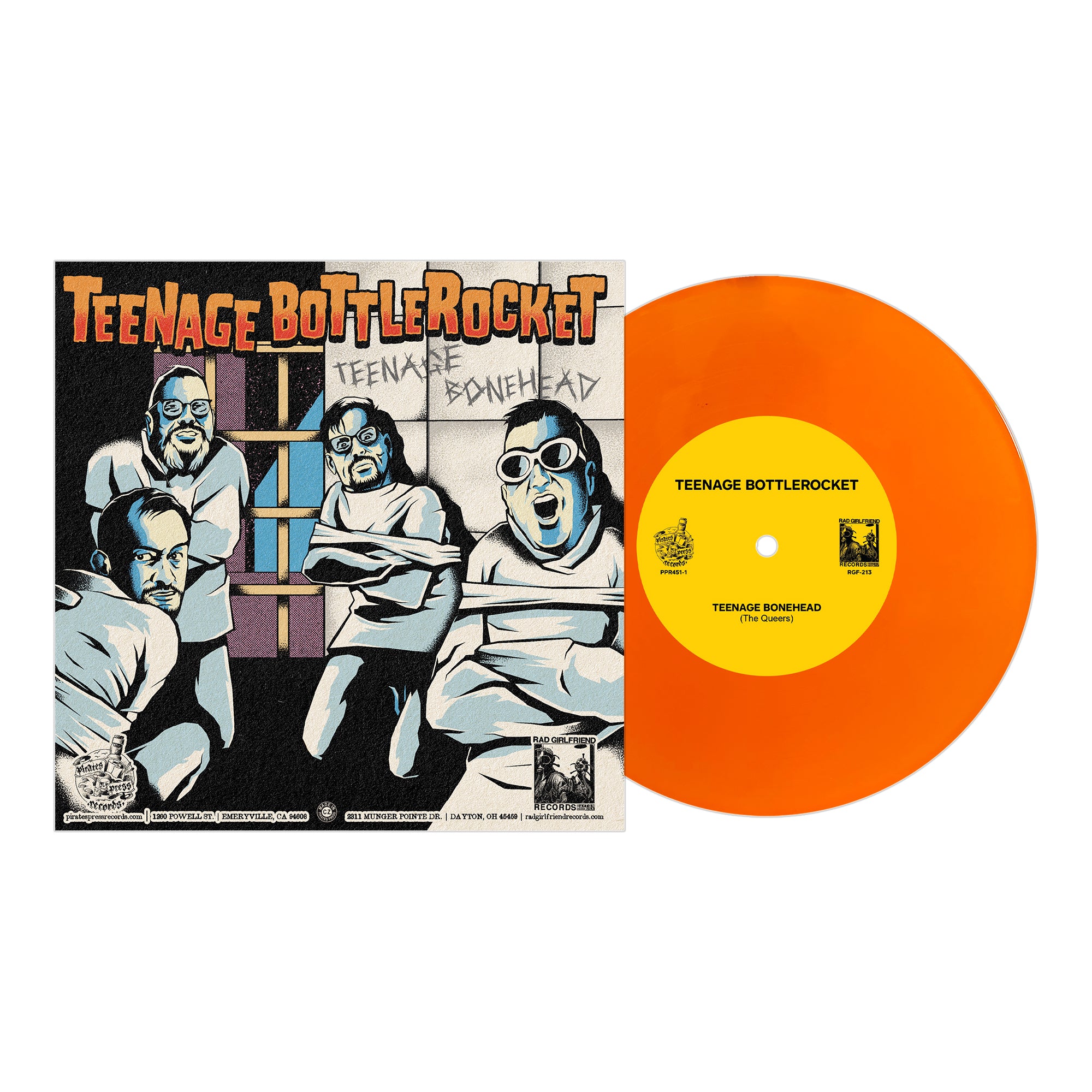 Teenage Bottlerocket/Queers - Split - Orange Crush - Vinyl 7