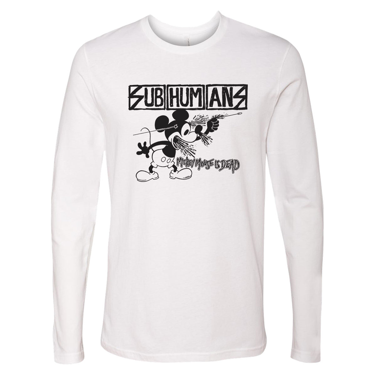 Subhumans - Chris Shary Mickey - White - Long Sleeve