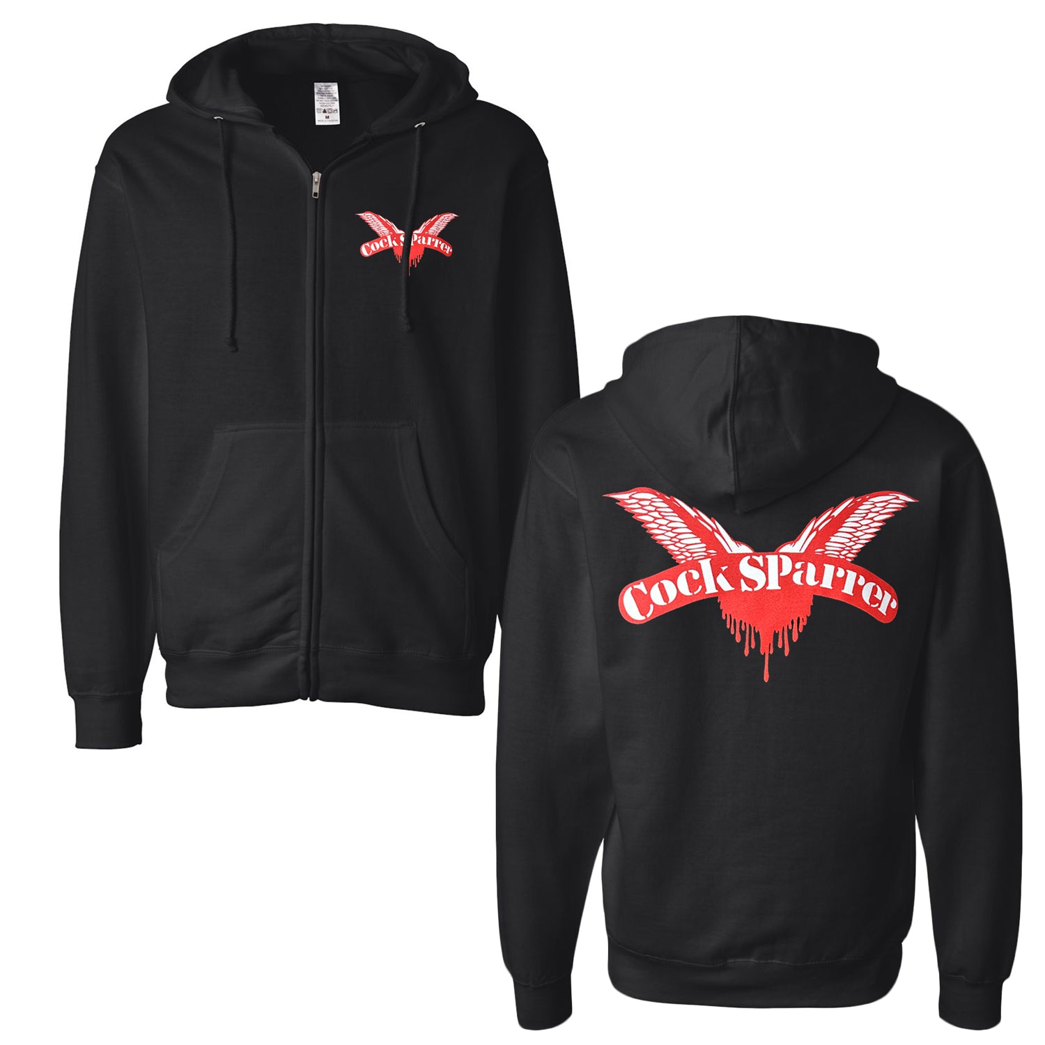 Cock Sparrer - Classic Wings - Black - Zip-Up Hoodie