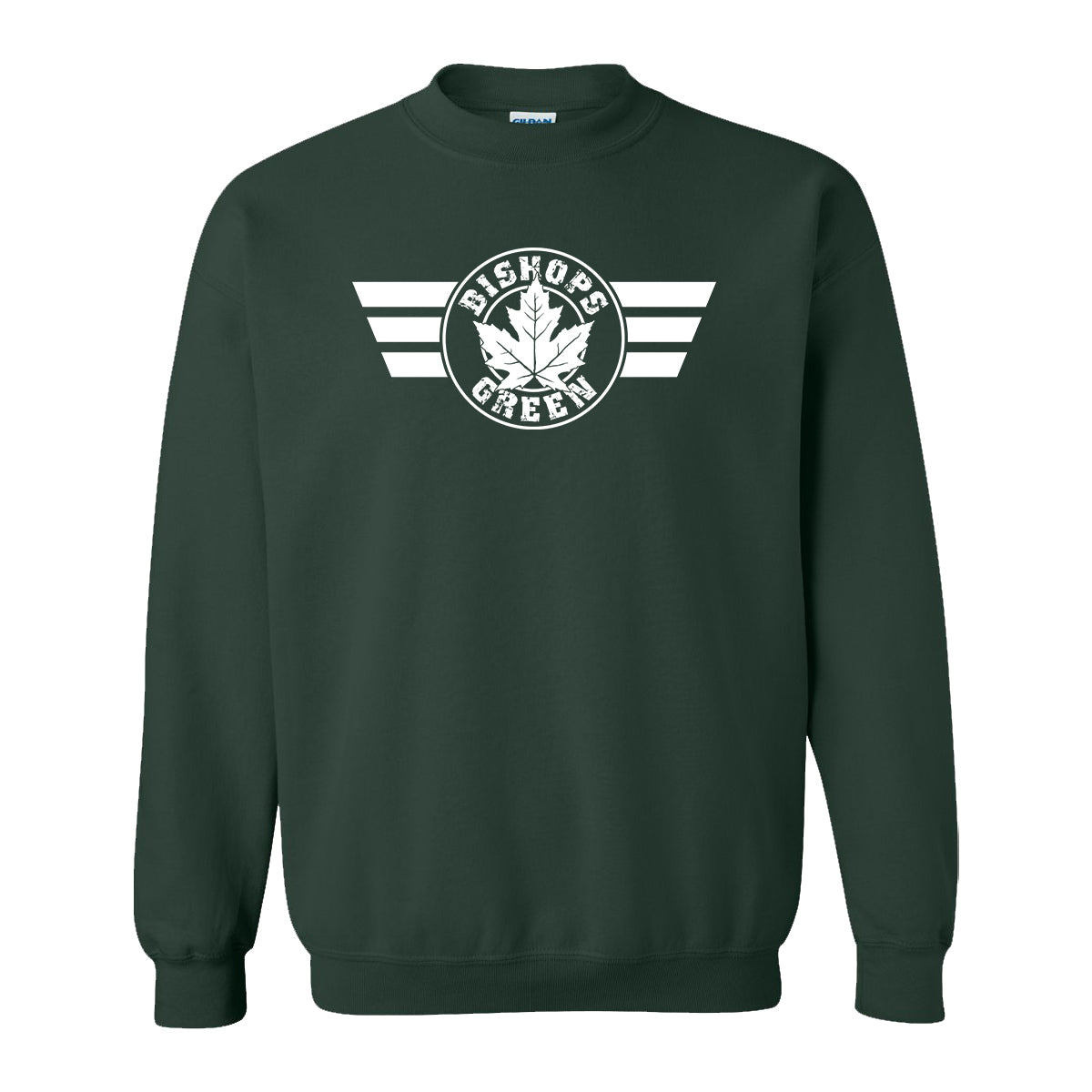 Bishops Green - Maple Leaf - Forest Green - Crewneck Sweatshirt