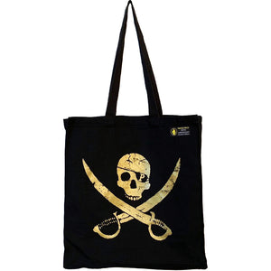 Pirates Press - Pirate Logo - Canvas Shopper- Black
