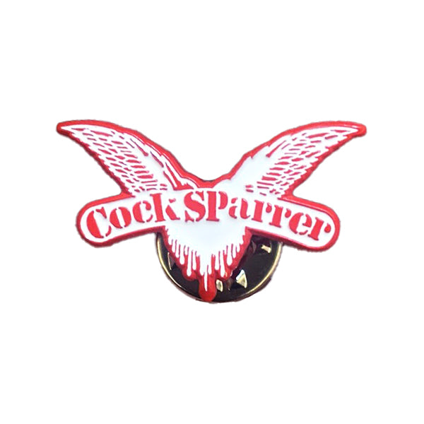 Cock Sparrer - Wings - White on Red - 1&quot; Enamel Pin