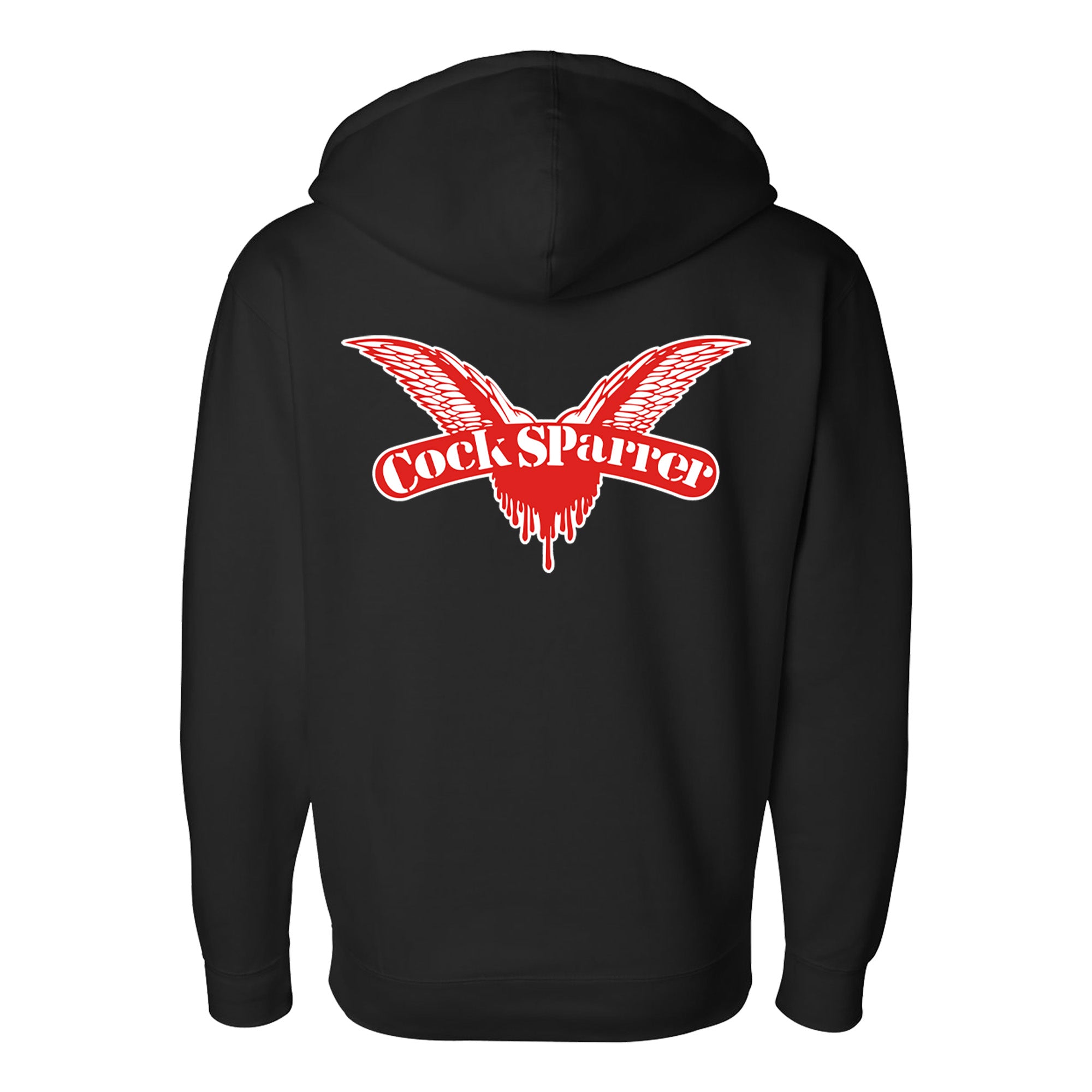 Cock Sparrer- Wings - Red on Black - Zip-Up Hoodie