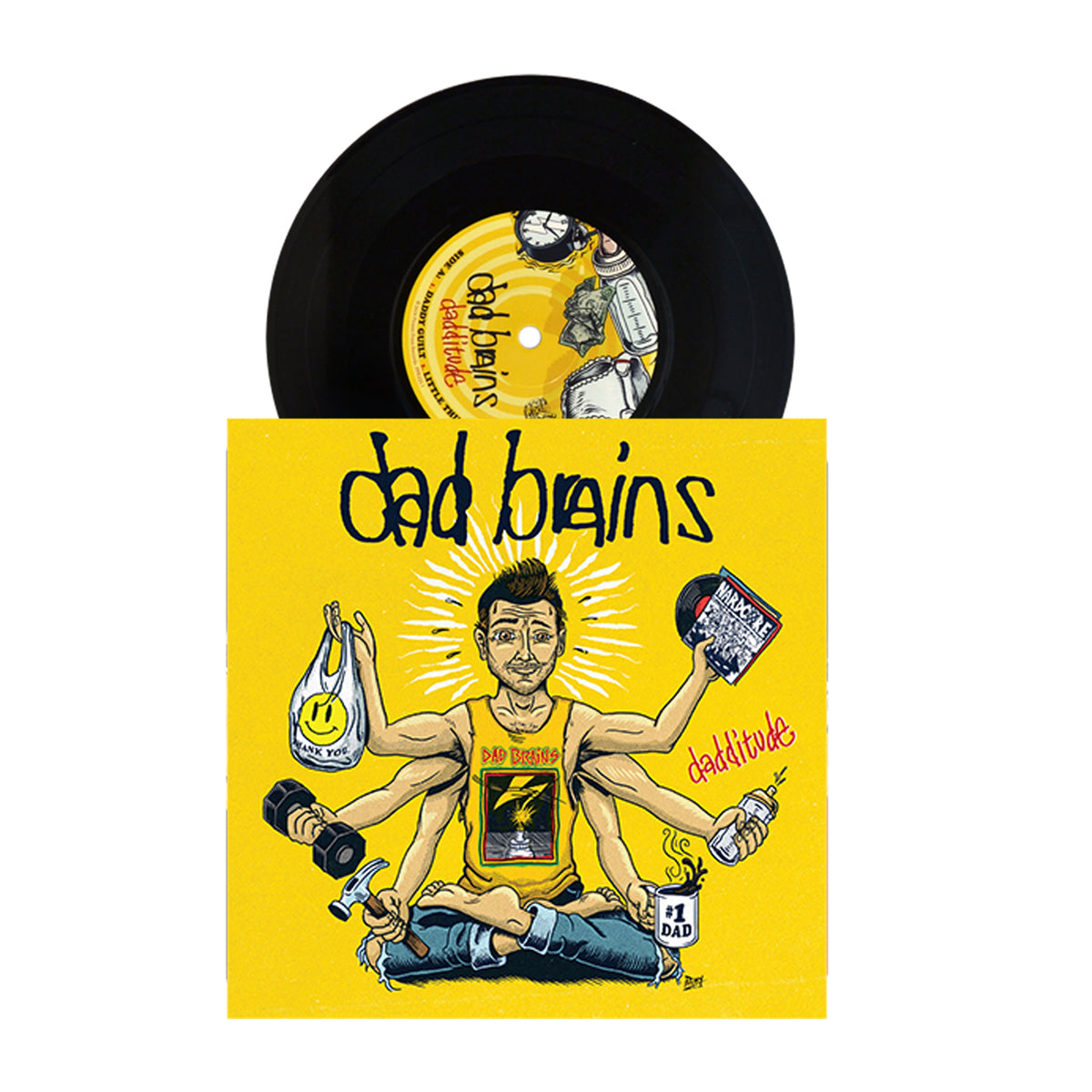 Dad Brains - Dadditude Black Vinyl 7&quot;