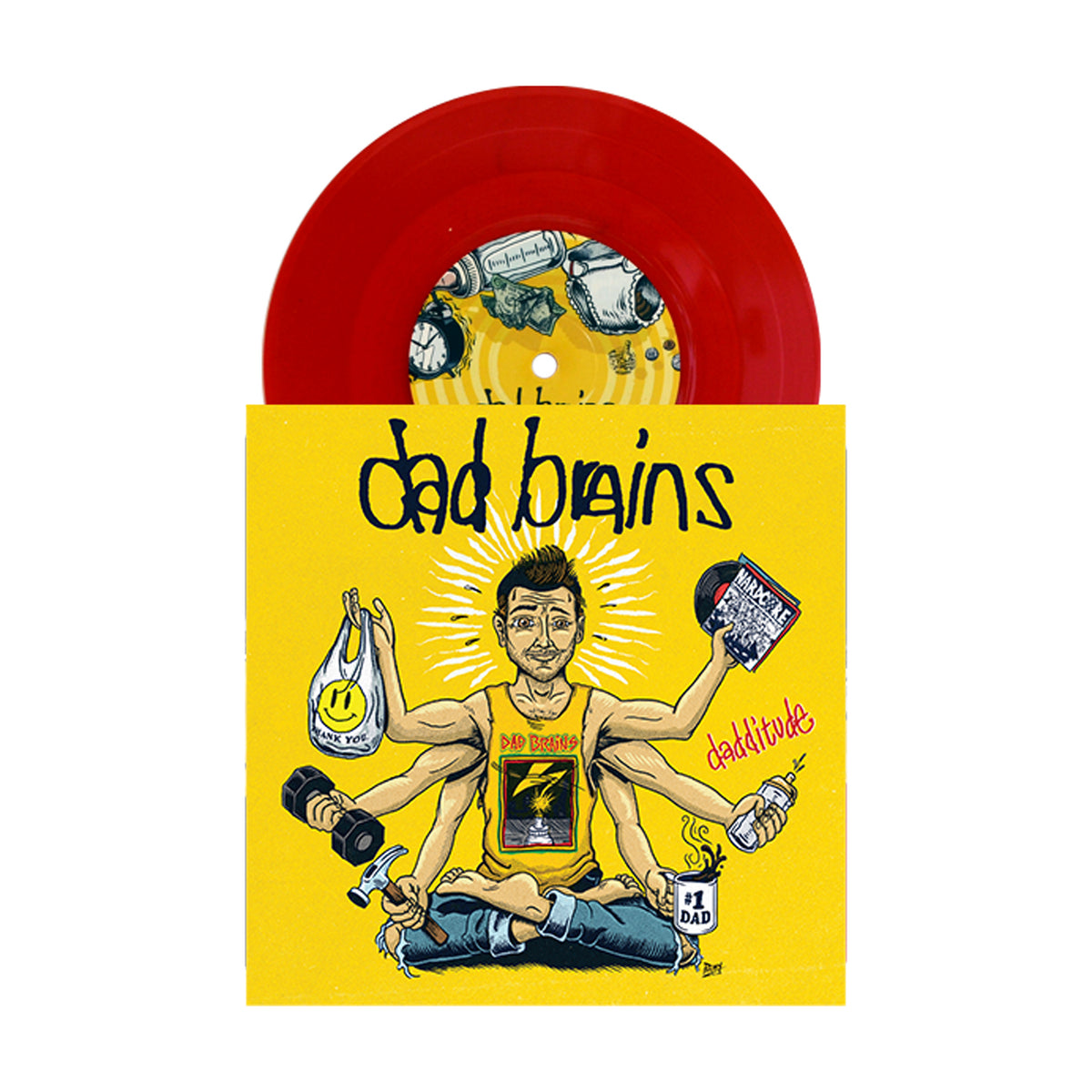 Dad Brains - Dadditude Blood Red Vinyl 7&quot;