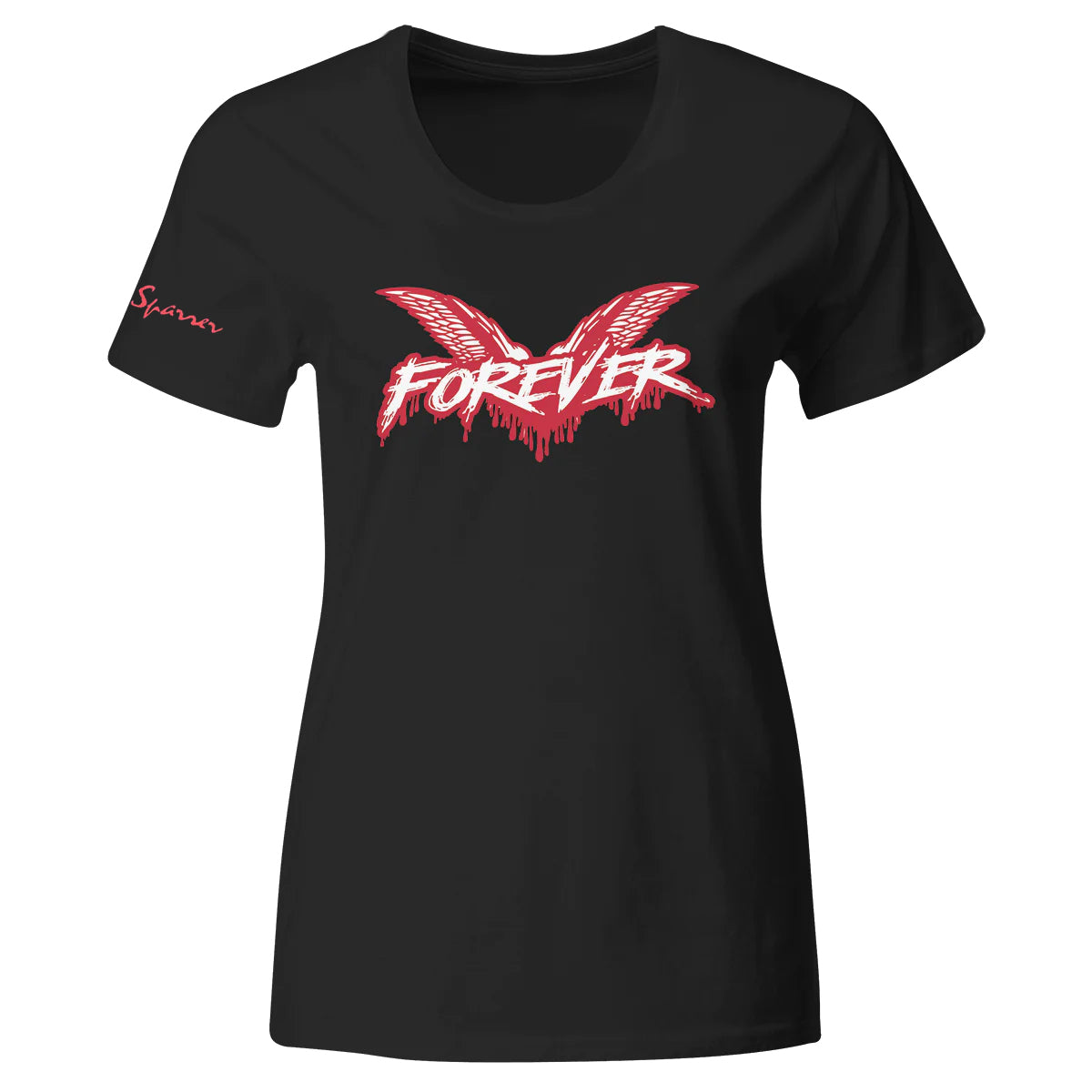 Cock Sparrer - Forever - Red &amp; White on Black - T-Shirt - Fitted