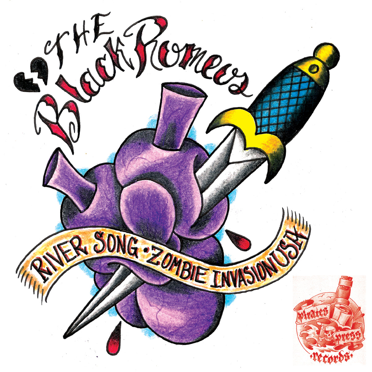 The Black Romeos / The Sore Thumbs - Split - Doublemint W/ Purple Splatter - Vinyl 7&quot;