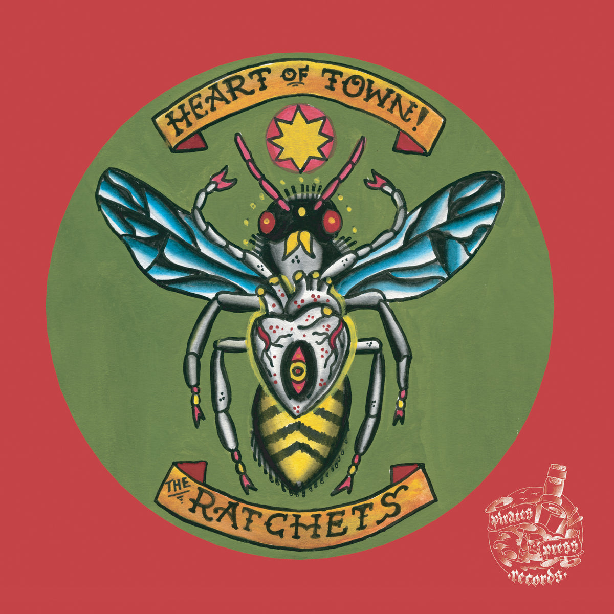 The Ratchets / The Pervz - Split - Tri-Color - Vinyl 7&quot;