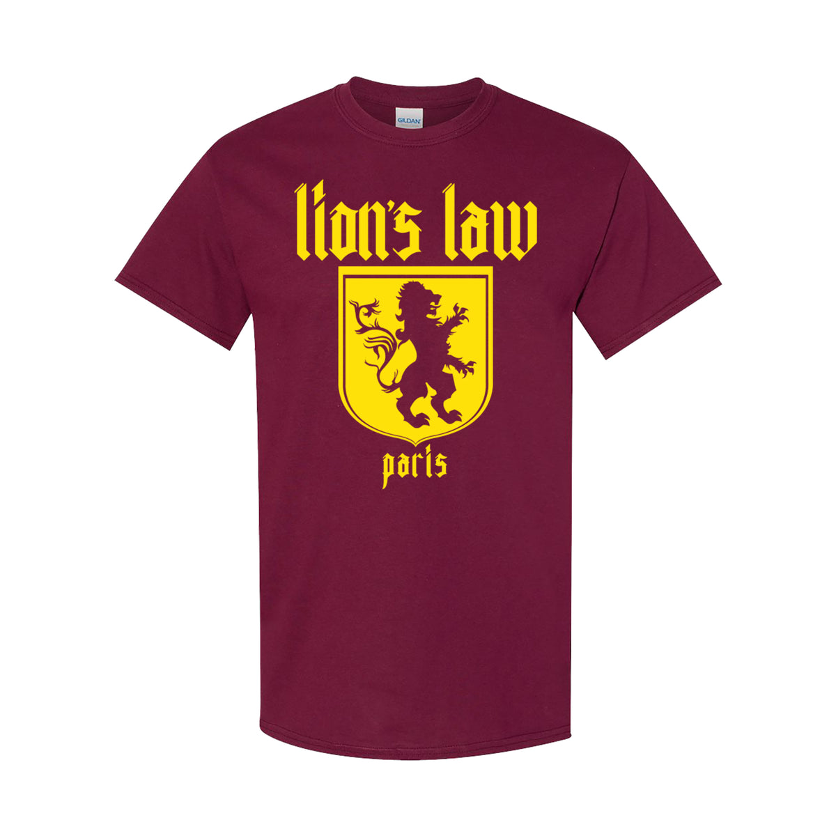 Lion&#39;s Law - Lion Shield - Maroon - T-Shirt