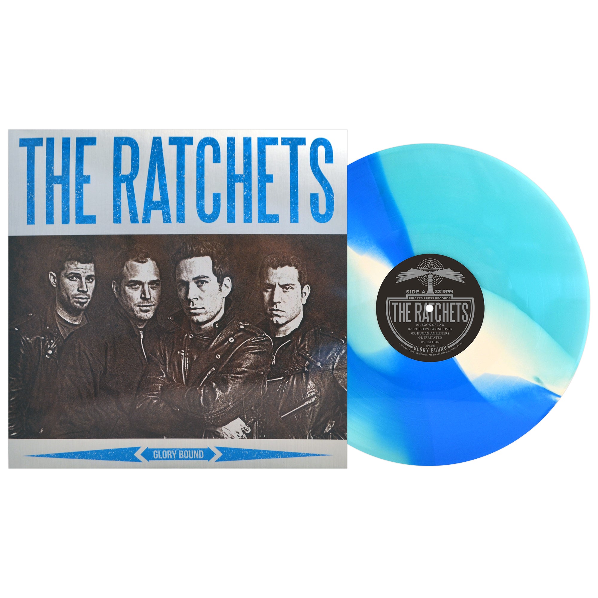 The Ratchets - Glory Bound Blue w/ Cyan & Bone Twist Vinyl LP