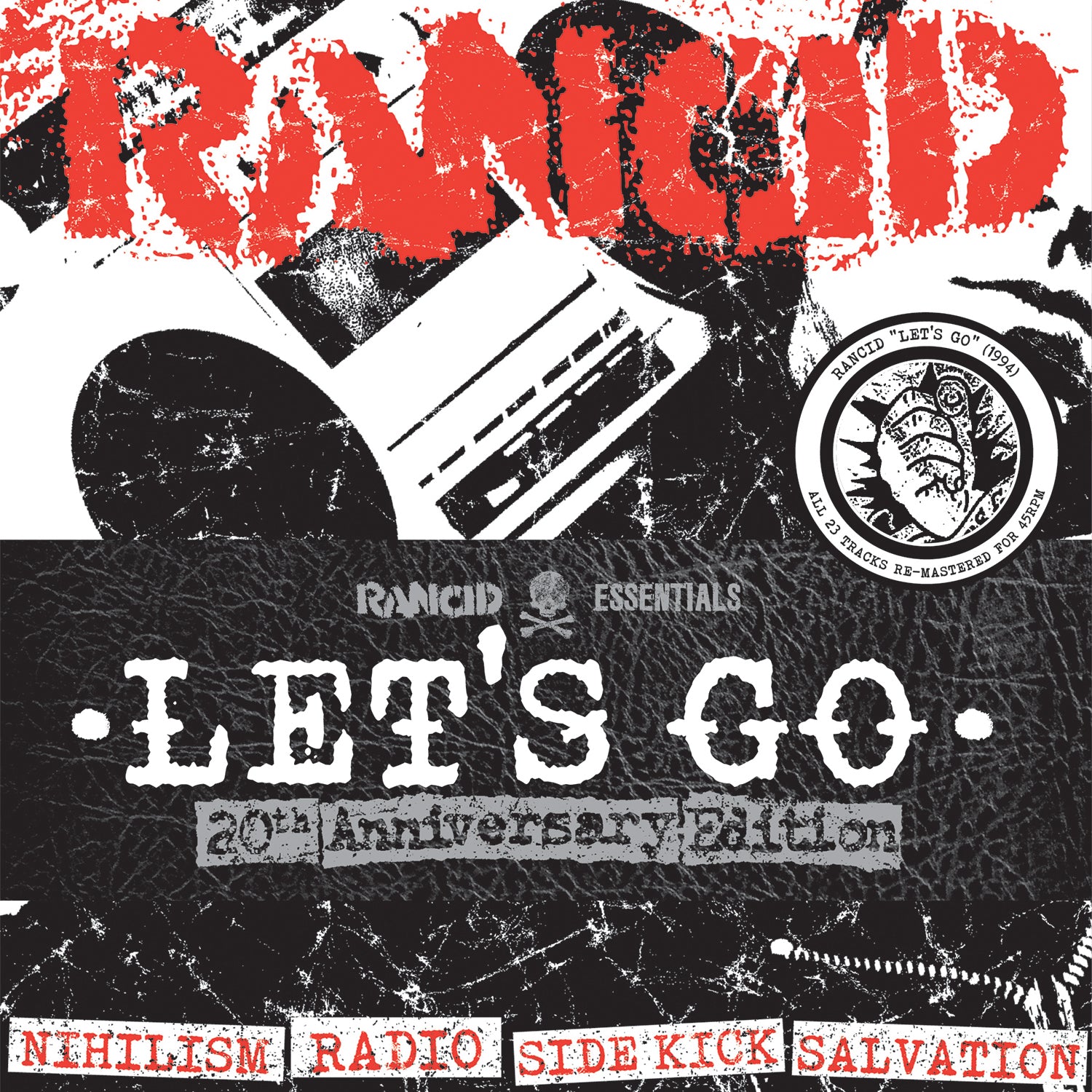 Rancid - Let's Go White Vinyl 5X7"