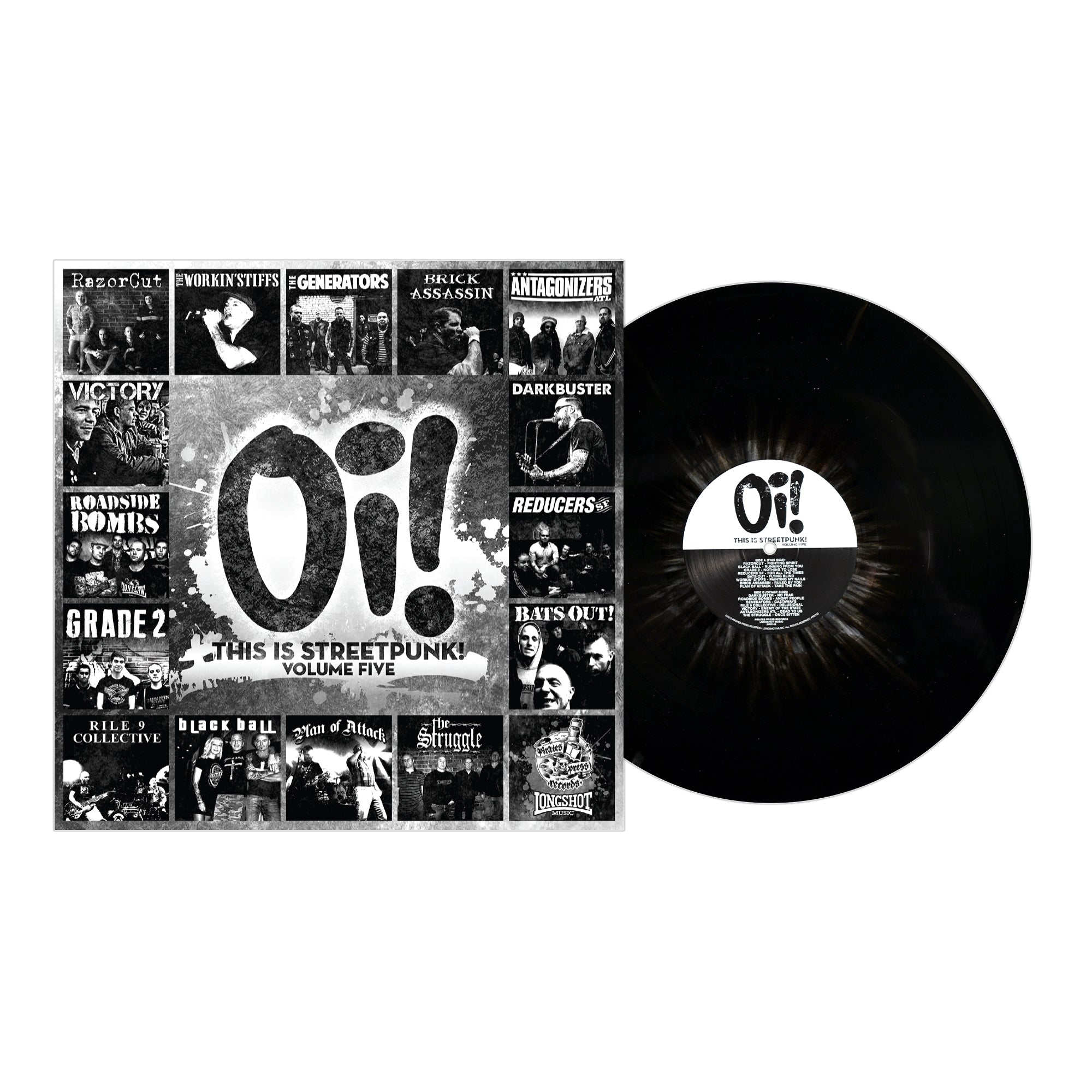 Pirates Press - Oi! This is Streetpunk! Vol 5 - Black W/ Gold & Silver Splatter - Vinyl LP