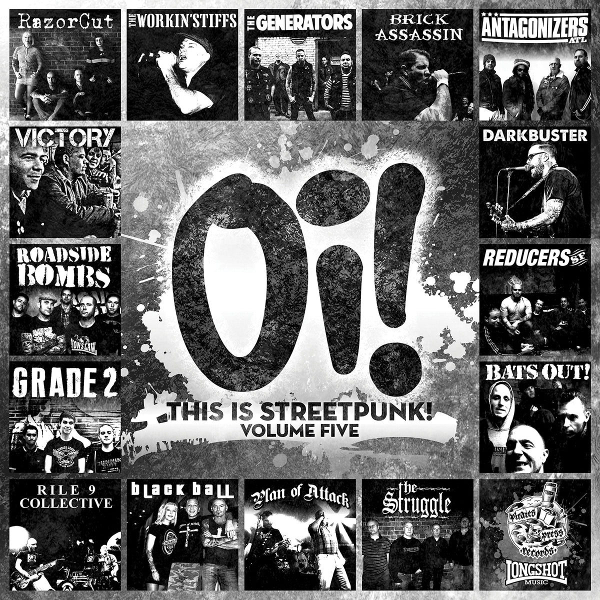 Pirates Press Records - Oi! This is Streetpunk! Vol 5 - Black W/ Gold &amp; Silver Splatter - Vinyl LP