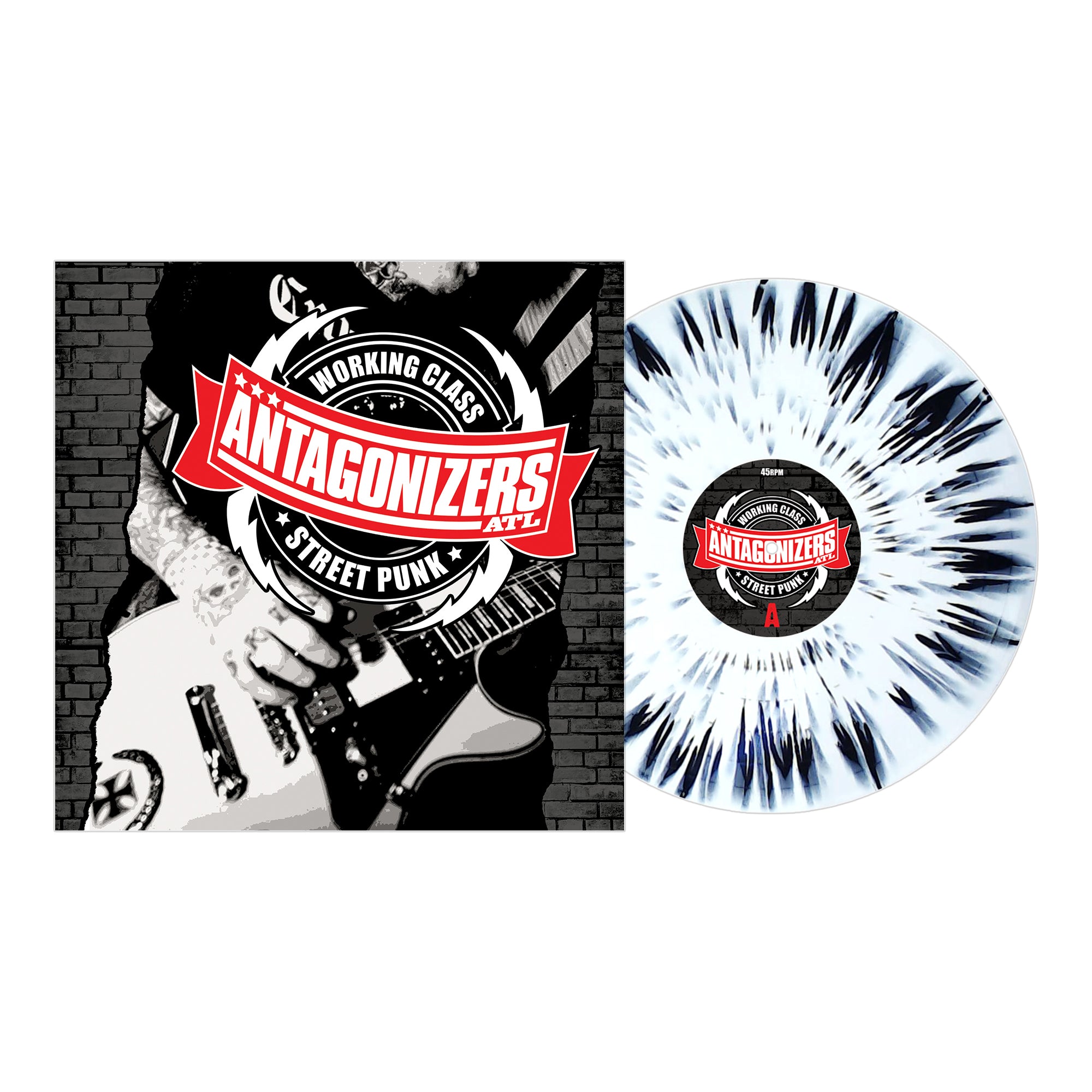Antagonizers ATL - Working Class Street Punk White W/ Black Splatter Vinyl LP