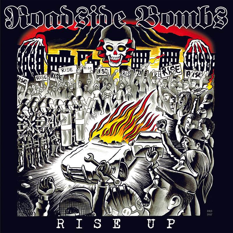 Roadside Bombs - Rise Up Mustard In Red W/ Black &amp; White Splatter Vinyl LP
