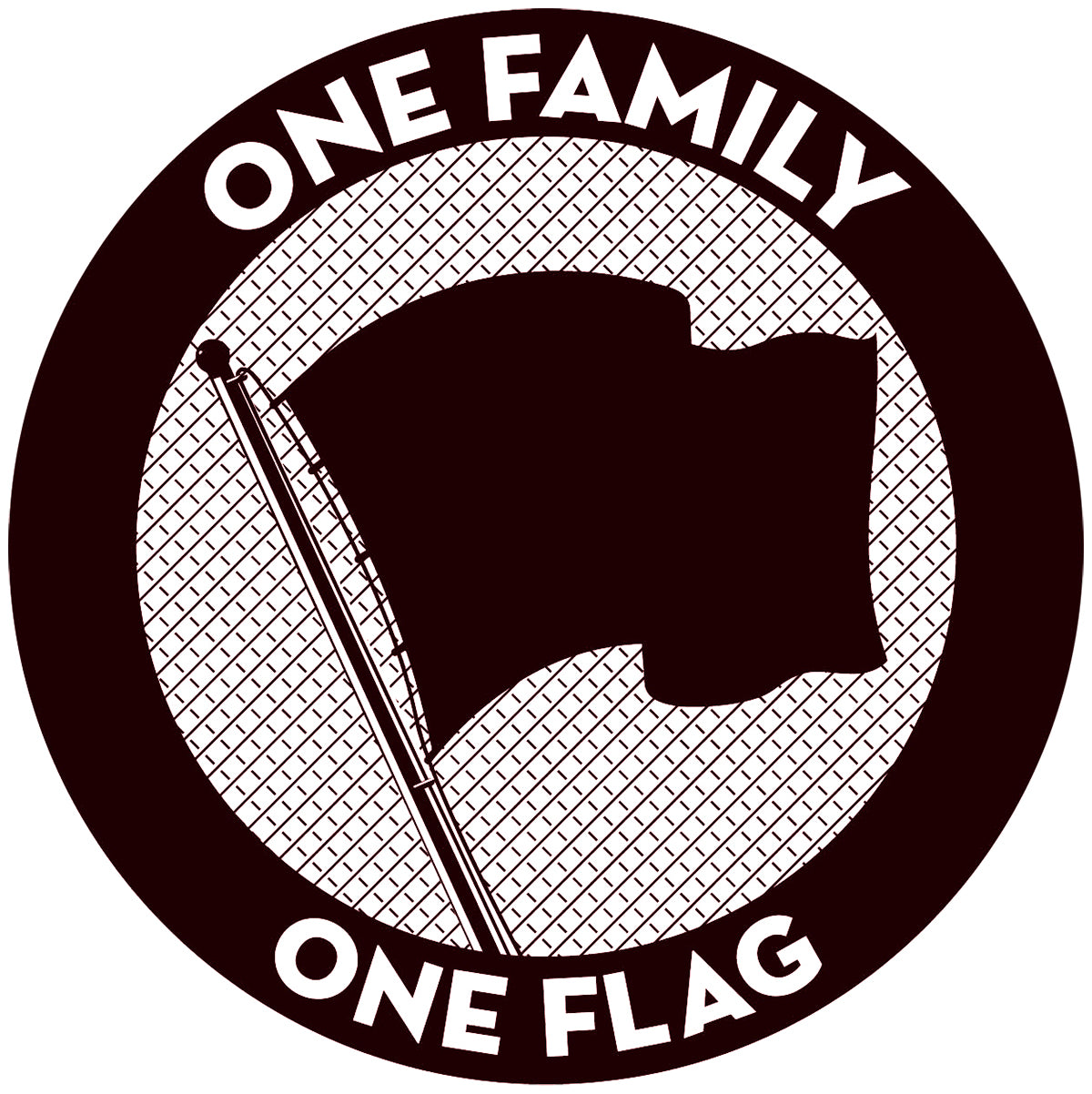 Pirates Press Records - One Family One Flag - 3&quot; Sticker