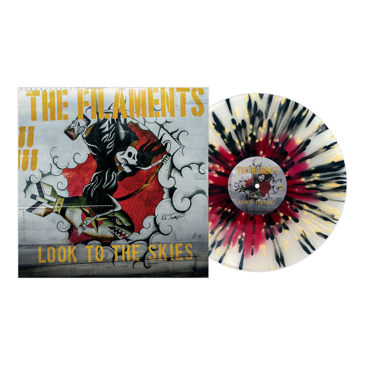 The Filaments - Look To The Skies Red Inside Clear W/ Splatter Vinyl LP