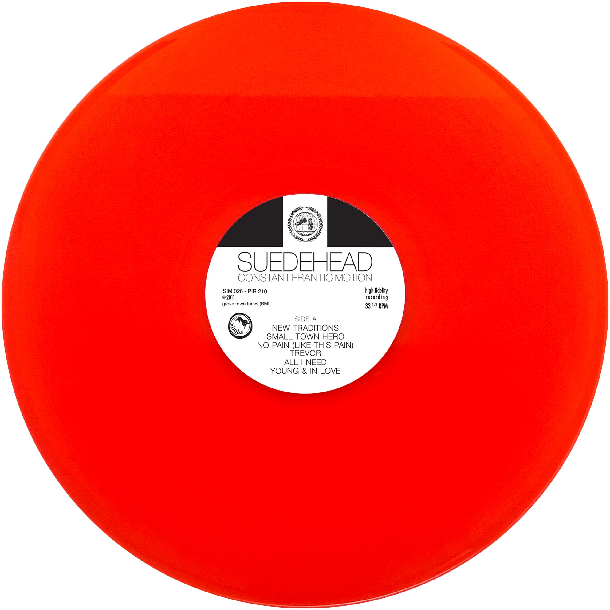 Suedehead - Constant Frantic Motion Neon Orange Vinyl LP + 7