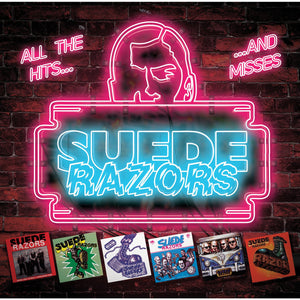 Suede Razors - All The Hits...& Misses Ultra Clear W/ Splatter Vinyl LP