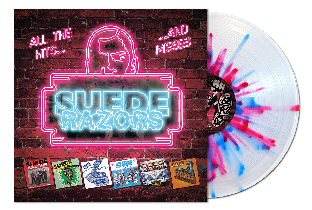 Suede Razors - All The Hits...&amp; Misses Ultra Clear W/ Splatter Vinyl LP