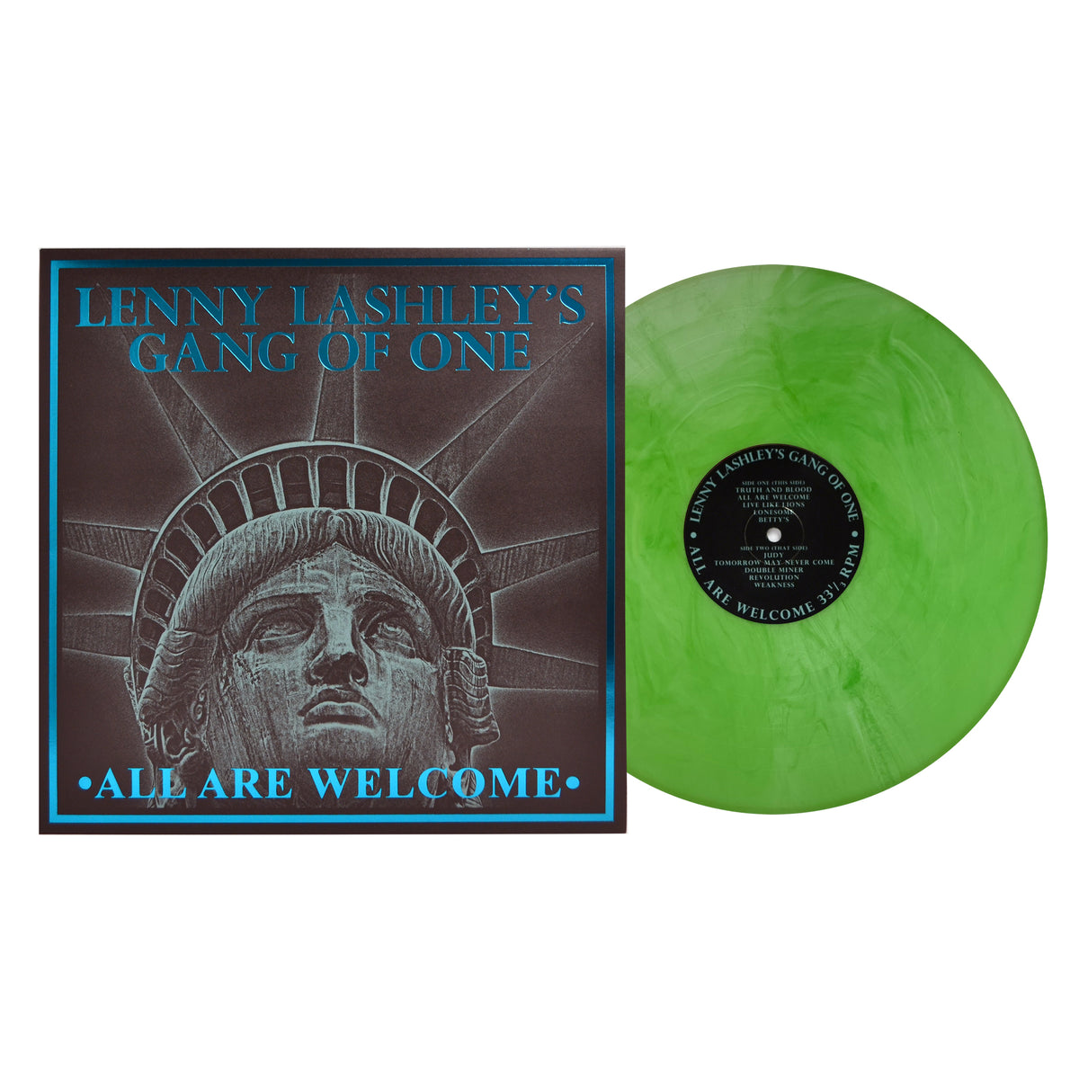 Lenny Lashley&#39;s Gang of One - All Are Welcome Cokebottle Green/Green Galaxy Vinyl LP