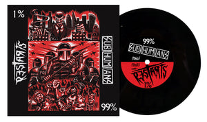 Subhumans / The Restarts split Black Vinyl 7"