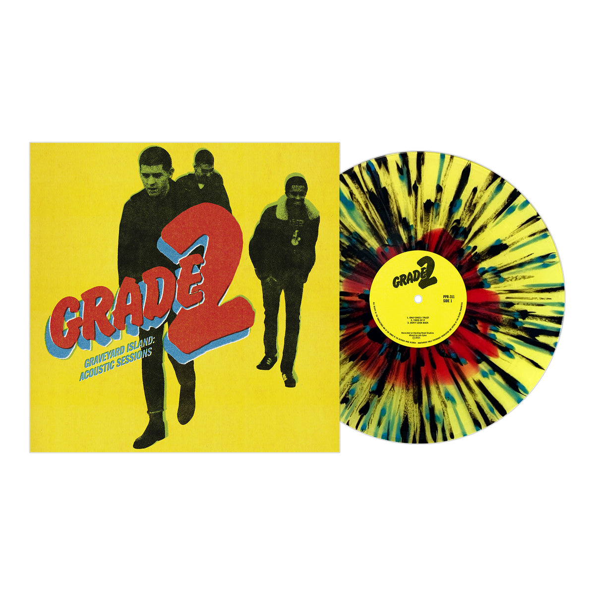 Grade 2 - Graveyard Island: Acoustic Sessions Red Inside Yellow W/ Blue &amp; Black Splatter Vinyl LP