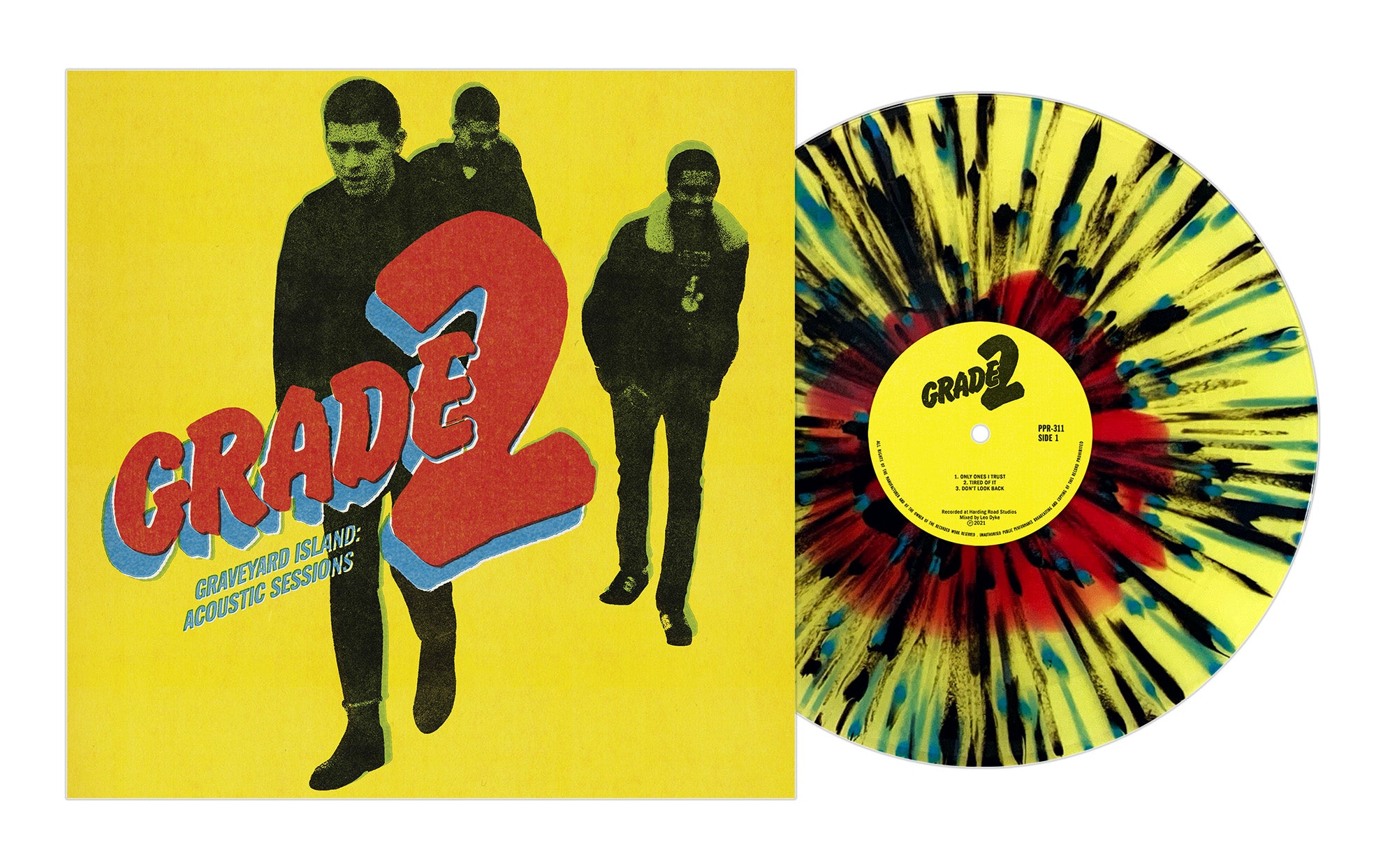Grade 2 - Graveyard Island: Acoustic Sessions Red Inside Yellow W/ Blue & Black Splatter Vinyl LP