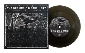 The Drowns / Wonk Unit Split Black Ice Vinyl 7"