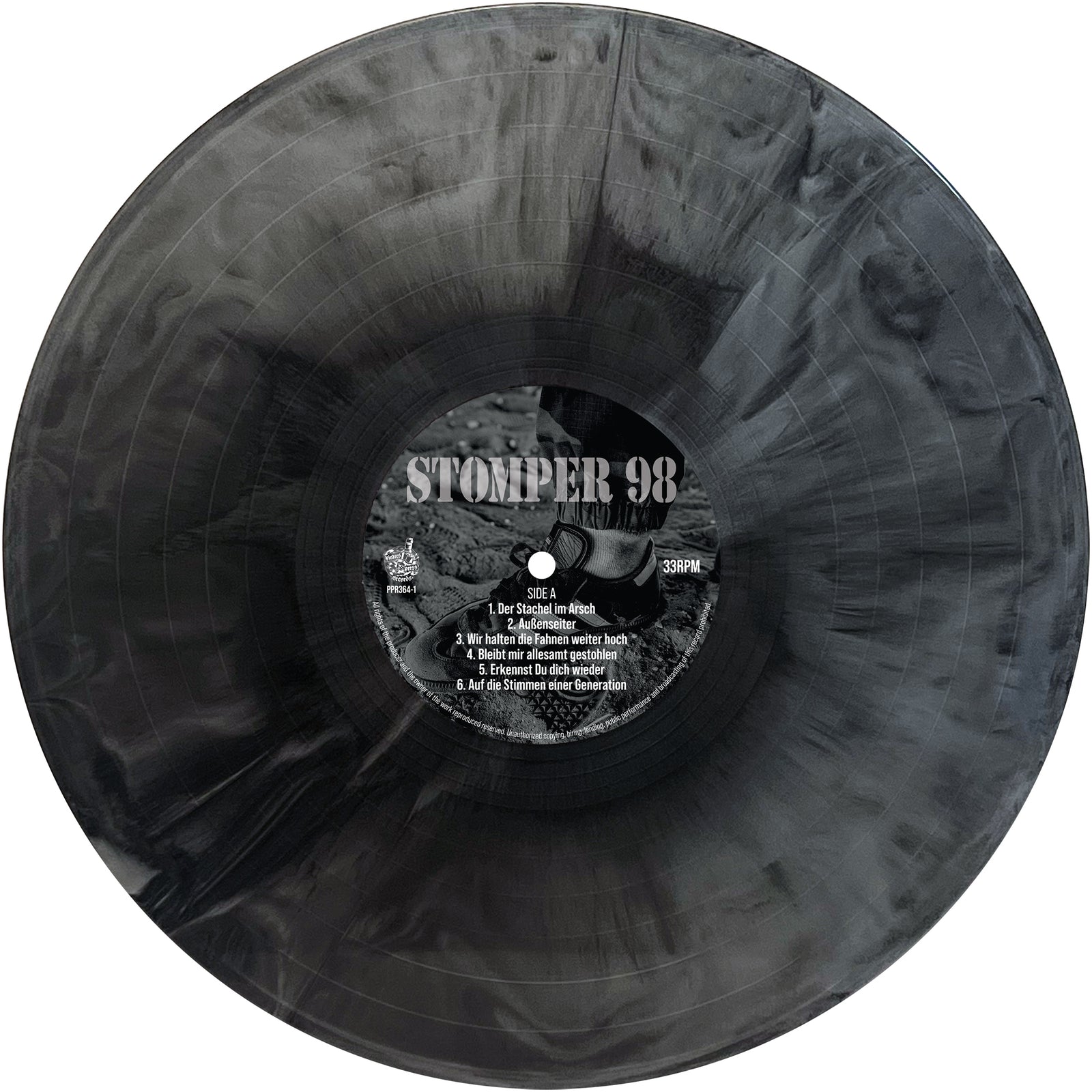 Stomper 98 - S/T Black & Silver Galaxy Vinyl LP - Pirates Press 