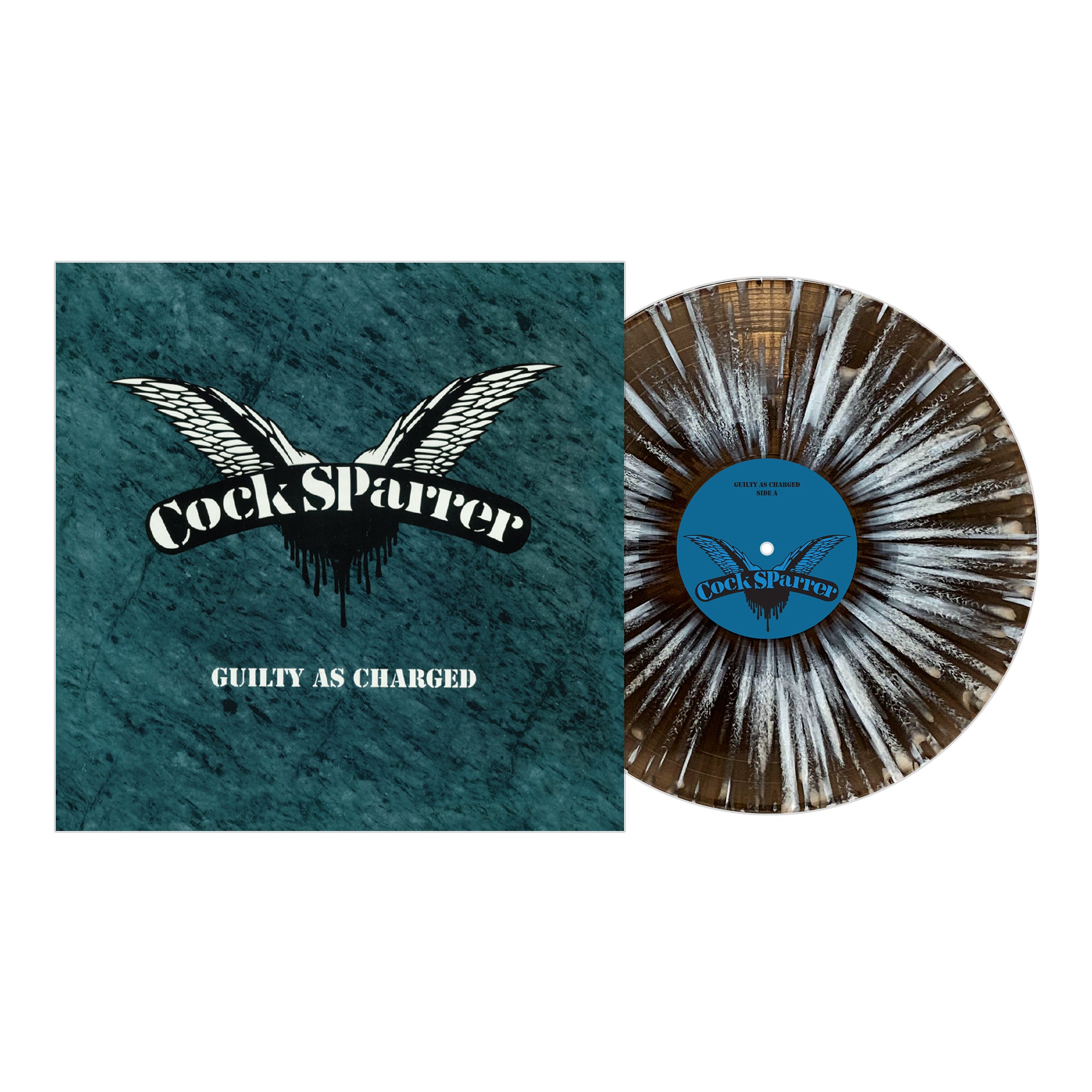 Cock Sparrer - Guilty As Charged - Black Ice w/ White Splatter - Vinyl