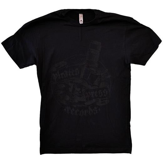 Pirates Press Records - Bottle - Black on Black - T-Shirt