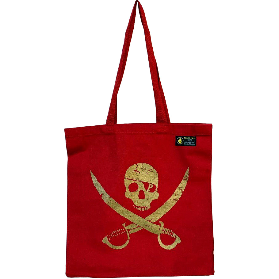 Pirates Press - Pirate Logo - Canvas Shopper - Red