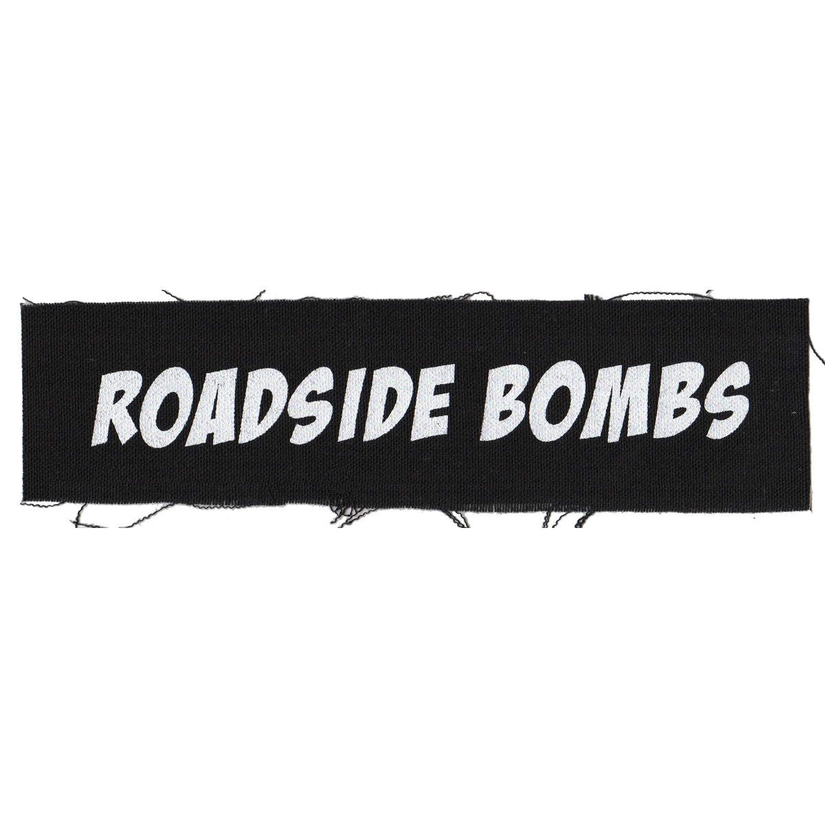 Roadside Bombs - Text Logo - Black - Patch - Cloth - Screenprinted - 8&quot; x 3&quot;