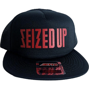 Seized Up - Sobriety Hurts - Black w/ Black Mesh - Snapback Hat