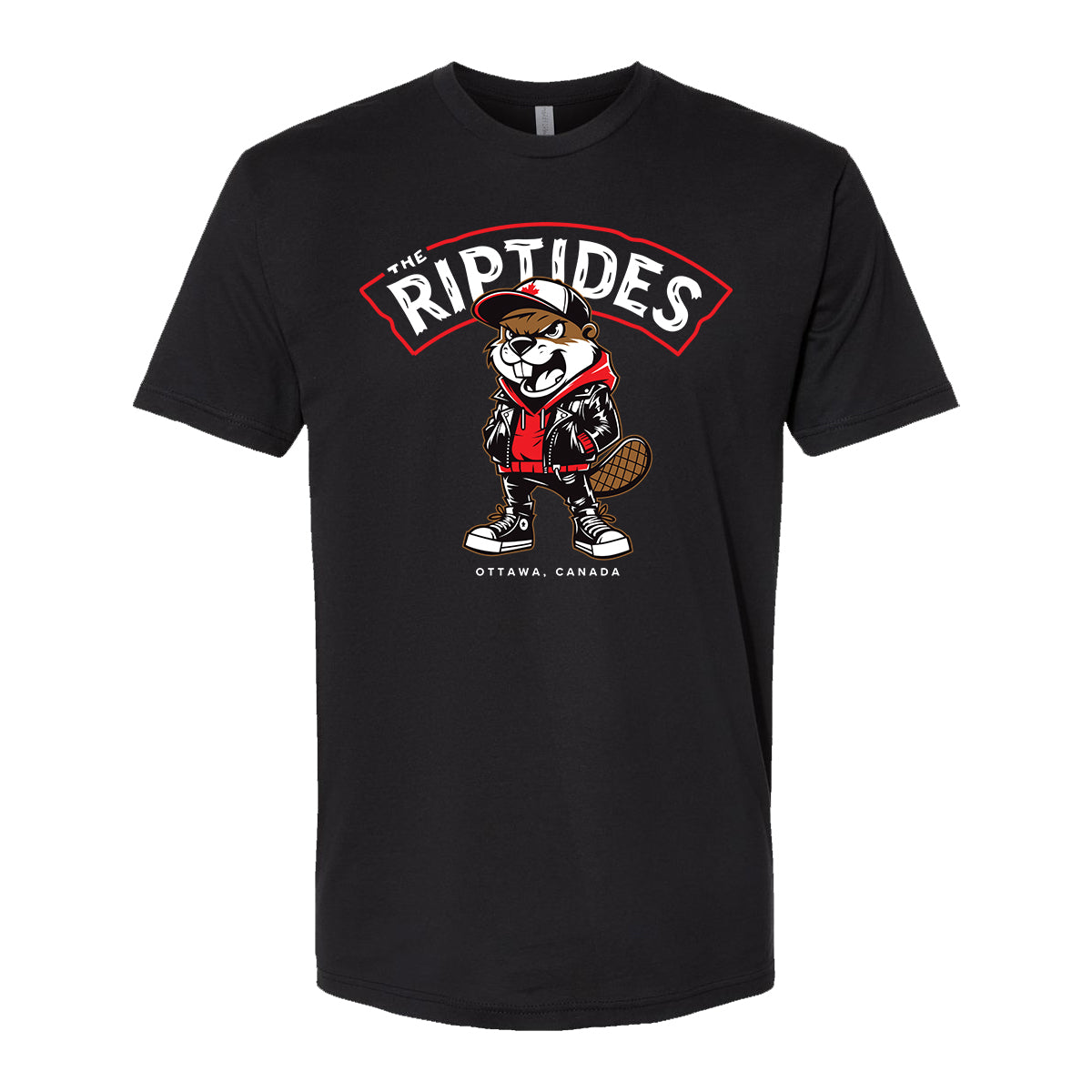 The Riptides - Beaver - Black - T-Shirt