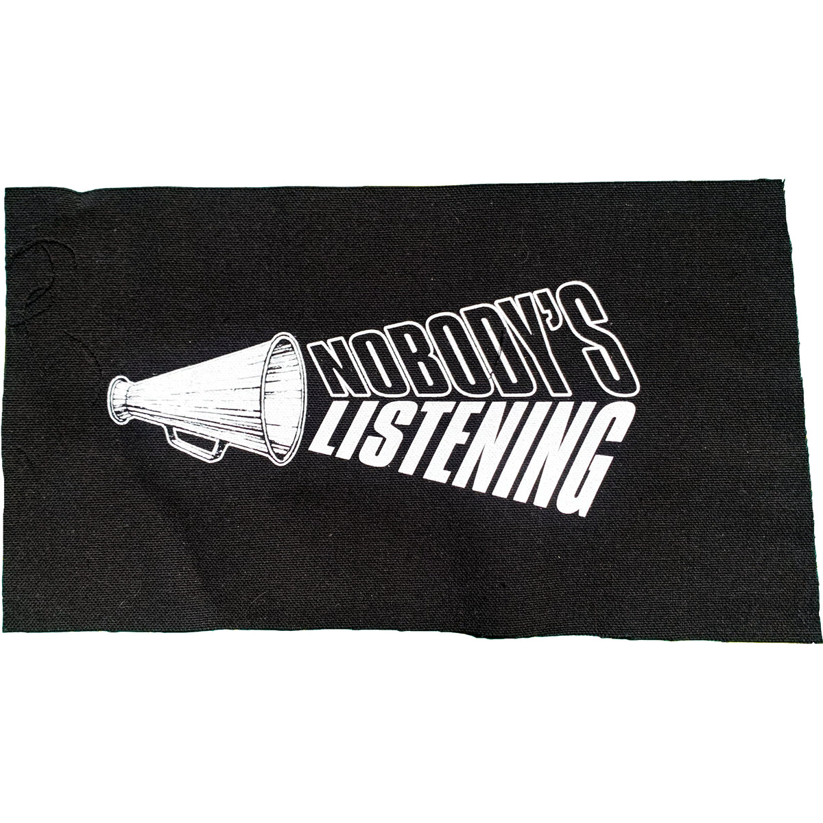 The Slackers - Nobody&#39;s Listening - Black - Patch - Cloth - Screenprinted - 8&quot; x 4&quot;