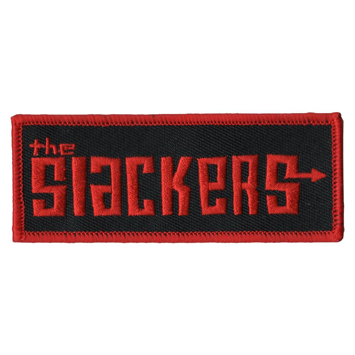 The Slackers - Text Logo - Red on Black - Patch - Embroidered - 4&quot; x 1.5&quot;