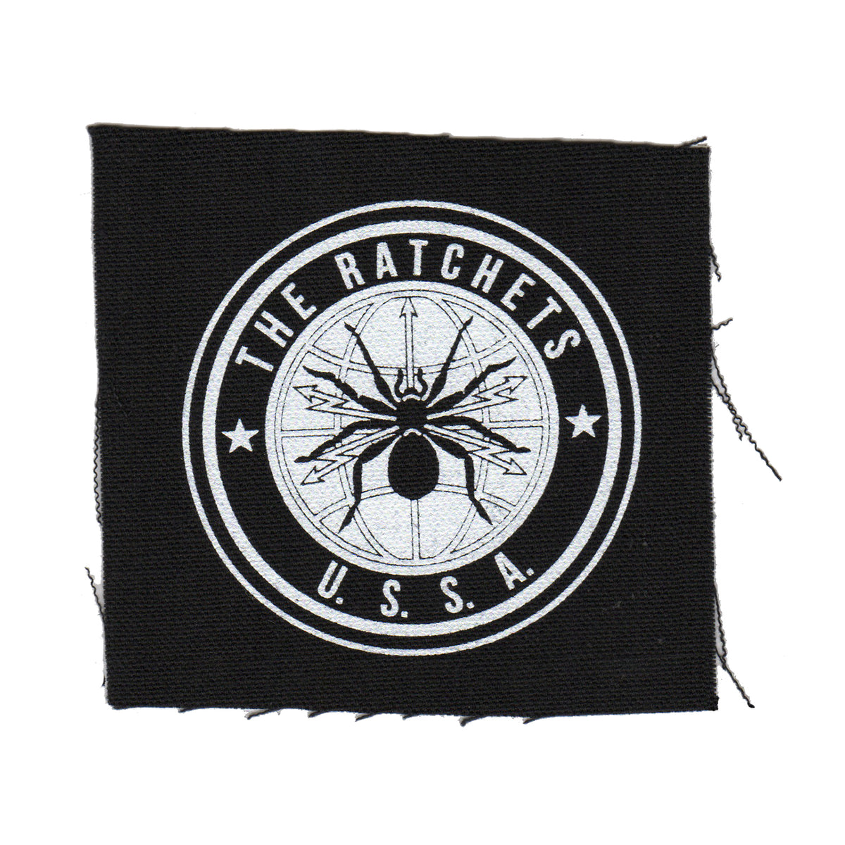 The Ratchets - Spider - Black - Patch - Cloth - Screenprinted - 4&quot; x 4&quot;