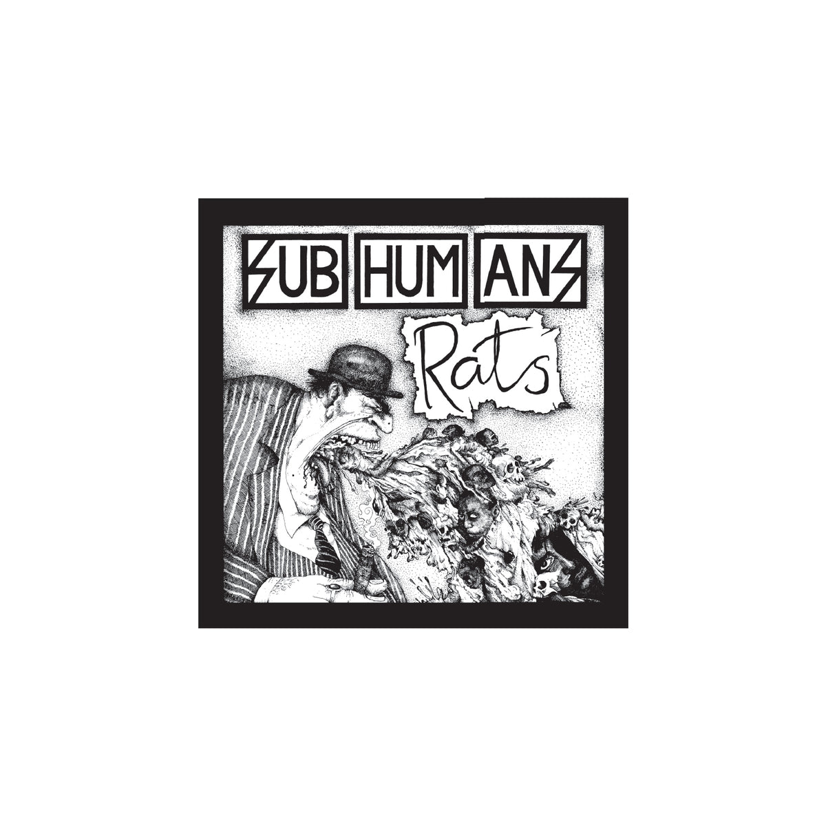 Subhumans - Rats - Vinyl Sticker - 4&quot; x 4&quot;