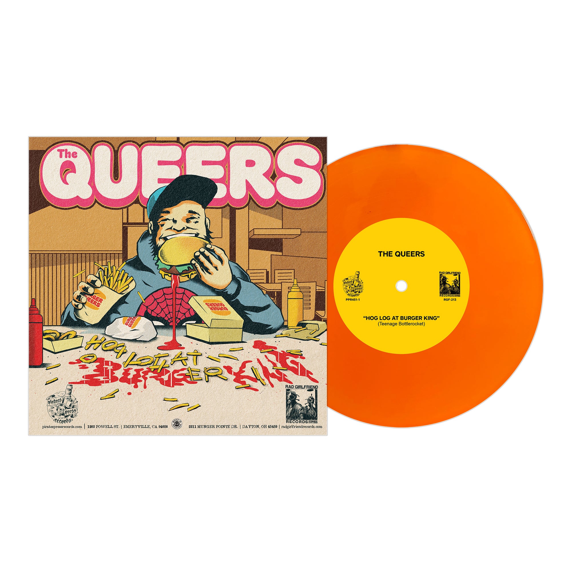 Teenage Bottlerocket/Queers - Split - Orange Crush - Vinyl 7