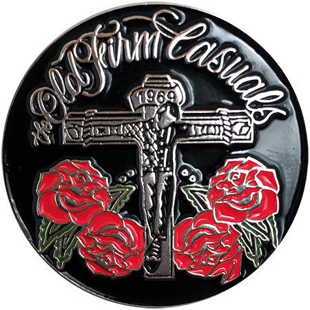 The Old Firm Casuals - Crucified Roses - 1.25&quot; Enamel Pin