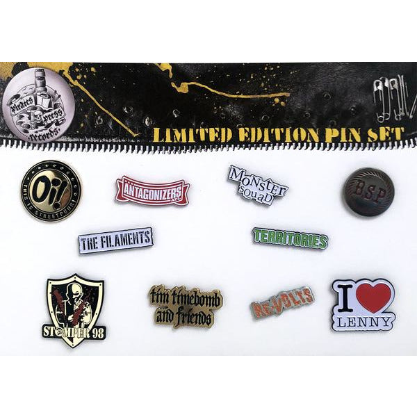 Pirates Press Records - Enamel Pin Set # 4 (BSP, TERRITORIES, TIM TIMEBOMB, ETC)