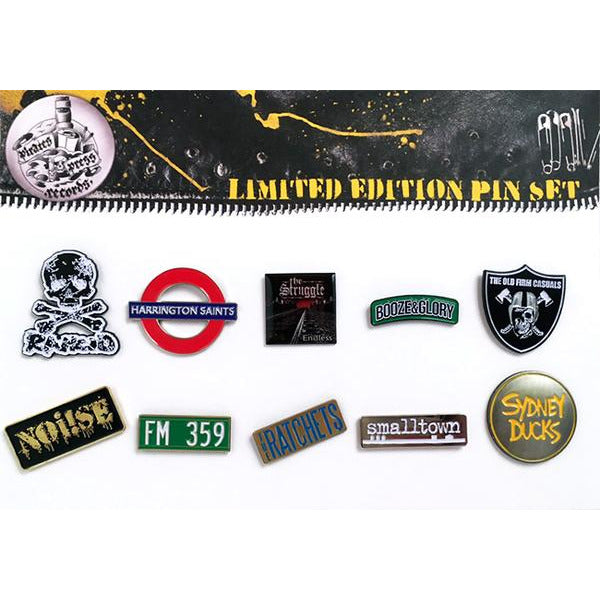 Pirates Press Records - Enamel Pin Set # 2 (RANCID, OFC, NOISE, ETC)