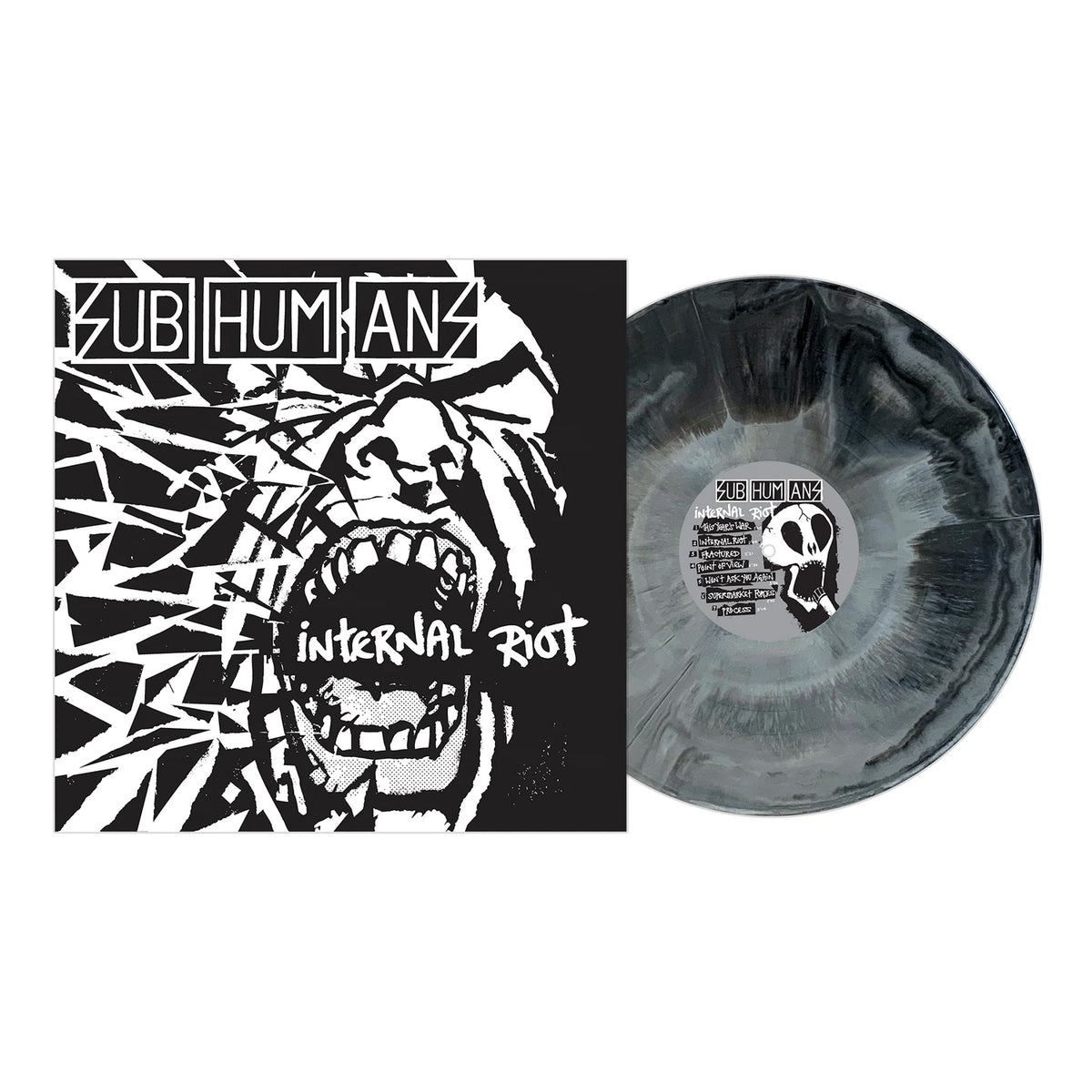 Subhumans - Internal Riot Black &amp; White Galaxy Vinyl LP