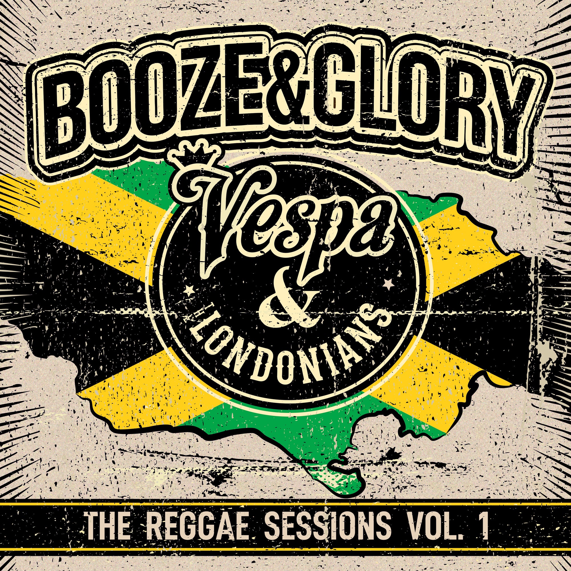 Booze & Glory - The Reggae Sessions Vol. Black, Green & Mustard Galaxy Vinyl LP
