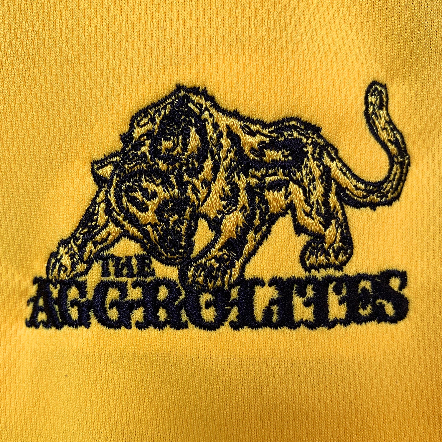 The Aggrolites - Aggropanther/Reggae Now! Black On Gold Soccer Jersey